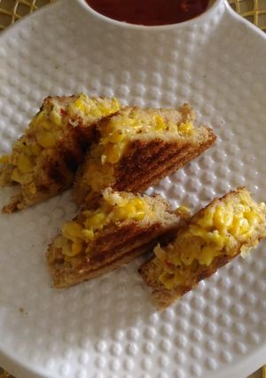 A picture of Sweet Corn Coconut Cheese Chilli Sandwich.