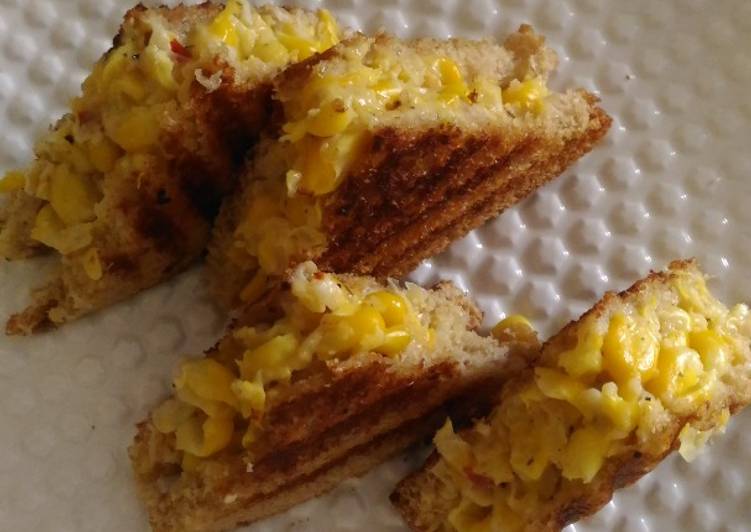 Sweet Corn Coconut Cheese Chilli Sandwich