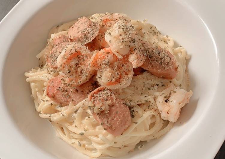 Shrimp pasta alfredo