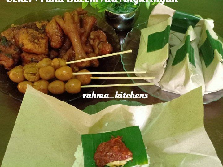 Langkah Mudah untuk Membuat Nasi Bandeng, Sate Telur Puyuh, Ceker+Tahu Bacem Ala Angkringan, Bisa Manjain Lidah