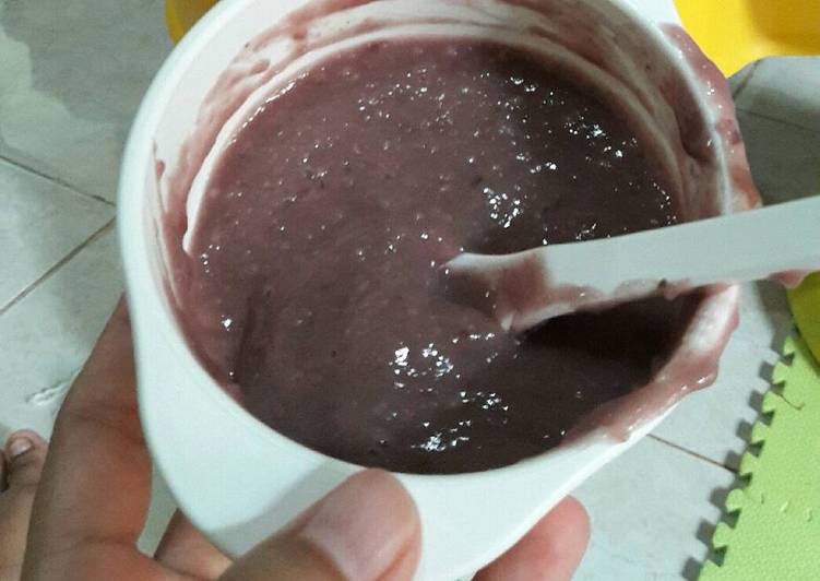 Cara Membuat Bubur oat mix berries kurma-MPASI yang Lezat