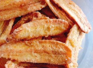 Hình của món Chuối xanh ngào đường.