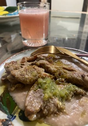 Una foto de Cerdo el salsa verde