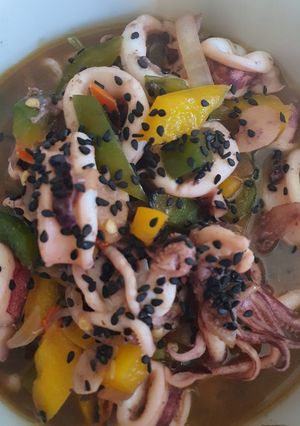 Foto resep Oseng Cumi Pedas Wijen Hitam