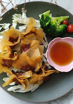 【食譜】氣炸低醣千張餃★自製低醣低鈉美味千張餃～ 的食譜成品照片
