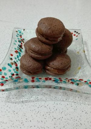 Una foto de Whoopies de chocolate amargo
