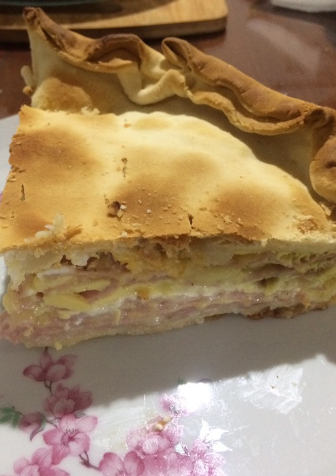 Una foto de Tarta de jamón y queso