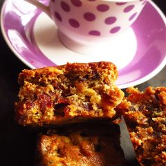 A picture of Date and Walnut Cake {Eggless}.