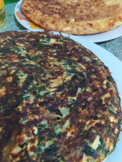 Una foto de Tortilla de espinacas! Casera y rápida