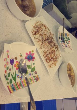 صورة لوصفة مرقة حلوة ورز بالشعيرية (اكلة سورية)
