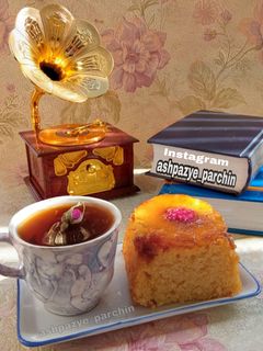 عکسی از دستور کیک آپسایدداون آناناس با فر دستساز 🌸