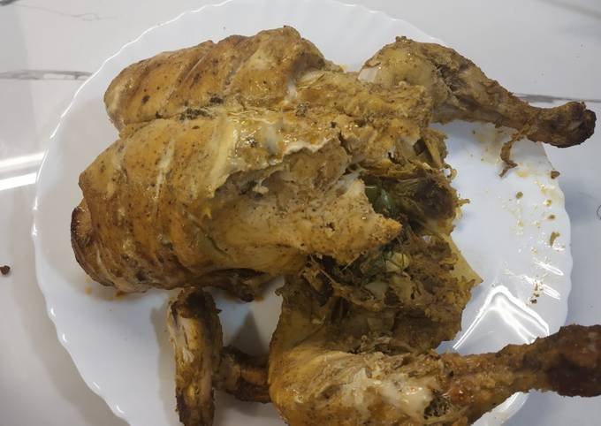 Simple Way to Make Homemade Tandoori whole chicken