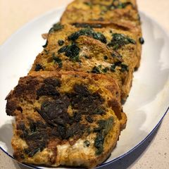 A picture of Spicy Spinach Eggy Bread.