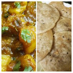 A picture of Peas kachori & Dum aloo.