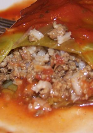 A picture of Cabbage Rolls.