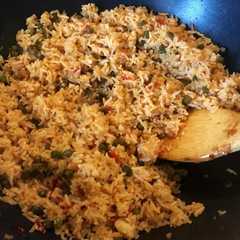 รูปของ Nasi goreng ikan asin kacang panjang