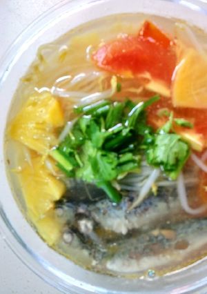 Hình của món Cá nục nấu canh thơm cà.