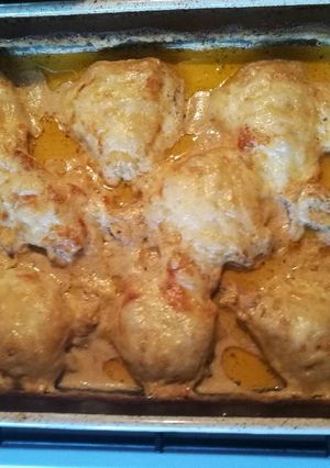 Tejfölben sült csirkecomb recept fotója