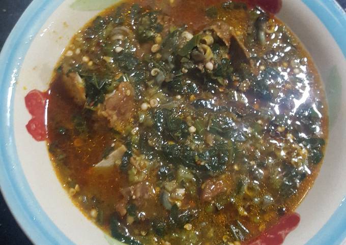 Brisket bone Okro soup