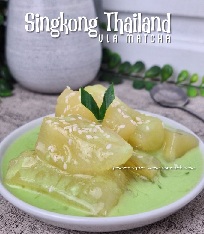 Foto resep Singkong Thailand Vla Matcha