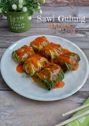 Foto resep 552.Sawi Gulung Isi Tahu Ayam