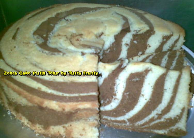 Zebra Cake Putih Telur