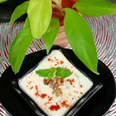 A picture of Kashmiri Mooli Walnut Raita.