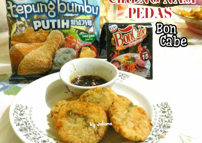 Resep Cireng Nasi Pedas Bon Cabe KOBE (Tepung Bumbu Putih Resep Cireng Nasi Pedas Bon Cabe KOBE (Tepung Bumbu Putih