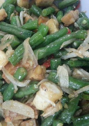 Foto resep Tumis kacang panjang tahu tempe teri