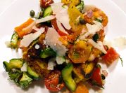 A picture of red bell pepper cucumber