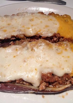 Foto principal de Berenjenas rellenas de carne en microondas con grill