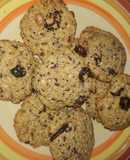 Galletas de avena, coco pasas y semillas. Sin harina