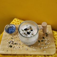 A picture of Indian style overnight oats.