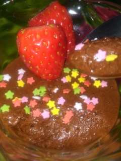 Una foto de Mousse de chocolate