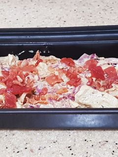 Una foto de Blaukraut con pollo Low Carb
