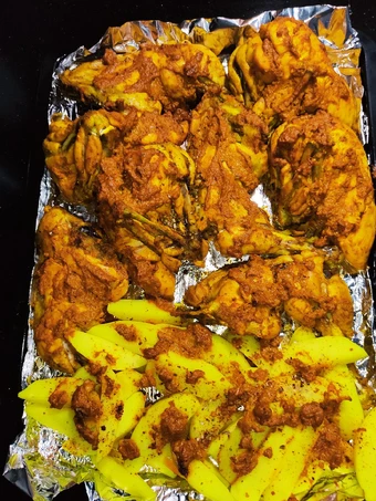 Recipe Steamed And Baked Chicken Roast With Potato 🥔 Wedges 😋 which So Delicious