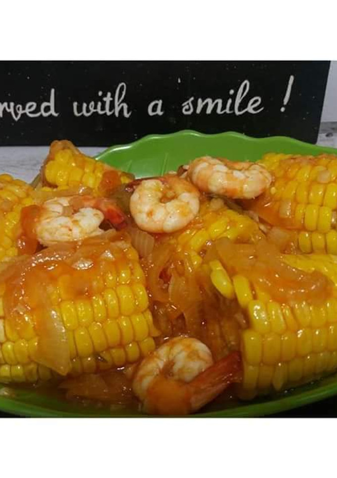 Foto resep Udang Jagung Saos padang Sederhana & Enak