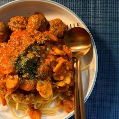 Simple Minced Meat Sausage Spaghettiʕ·͡ᴥ·ʔ A picture of Simple Minced Meat Sausage Spaghettiʕ·͡ᴥ·ʔ.