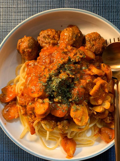A picture of Simple Minced Meat Sausage Spaghettiʕ·͡ᴥ·ʔ.