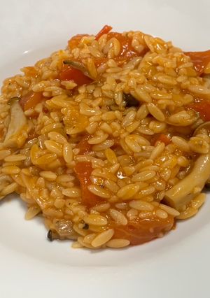 番茄蕈菇燉飯 的食譜成品照片