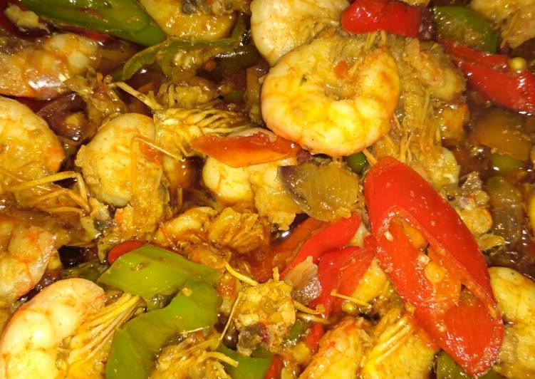 Udang tumis cabe besar