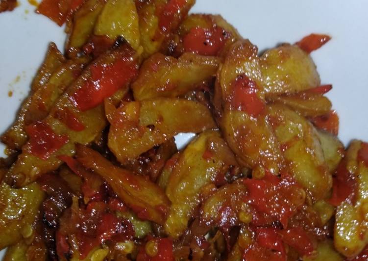 Langkah Mudah untuk Membuat Balado kentang baby Anti Gagal