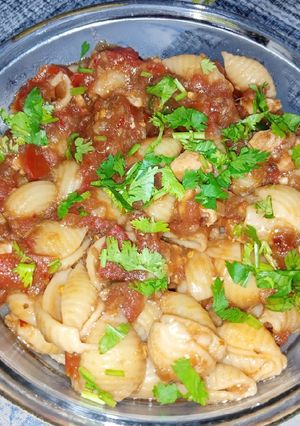 A picture of Chicken Masala Pasta.