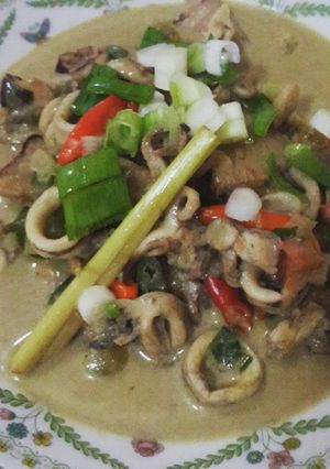 Foto resep Cumi kuah santan