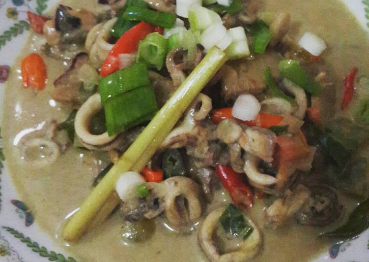 Resep Cumi kuah santan, Enak