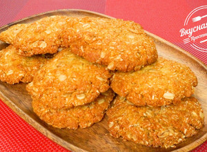 Фото Популярное печенье "Анзак". Вкусное, рассыпчатое и хрустящее | Popular Anzac cookies.