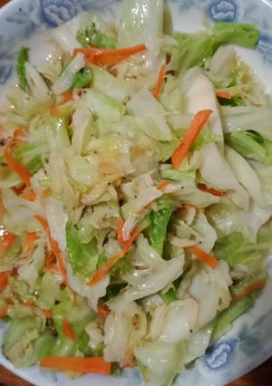 蝦皮炒紅蘿蔔高麗菜 的食譜成品照片