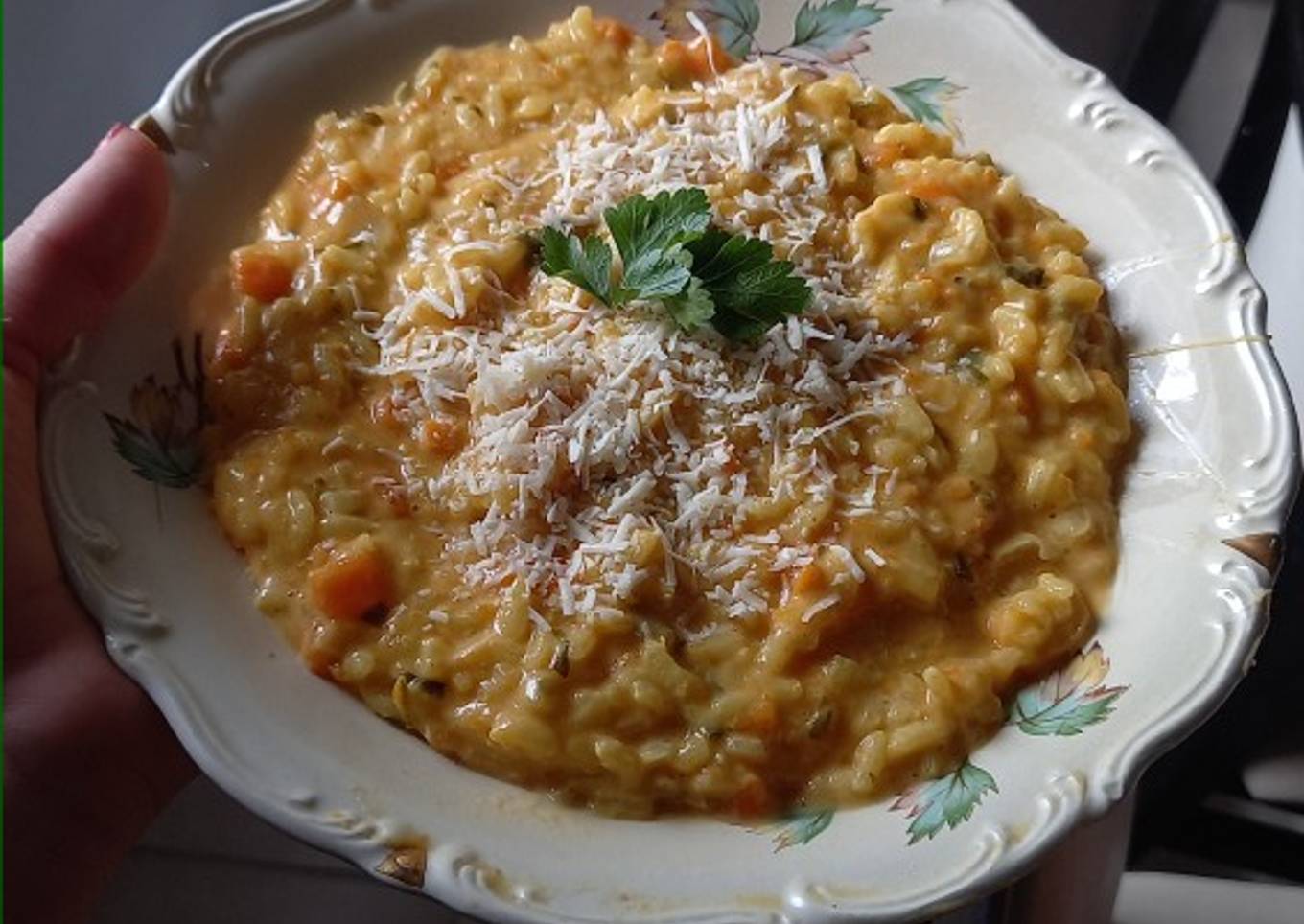 Risotto de calabaza vegetariano/vegano