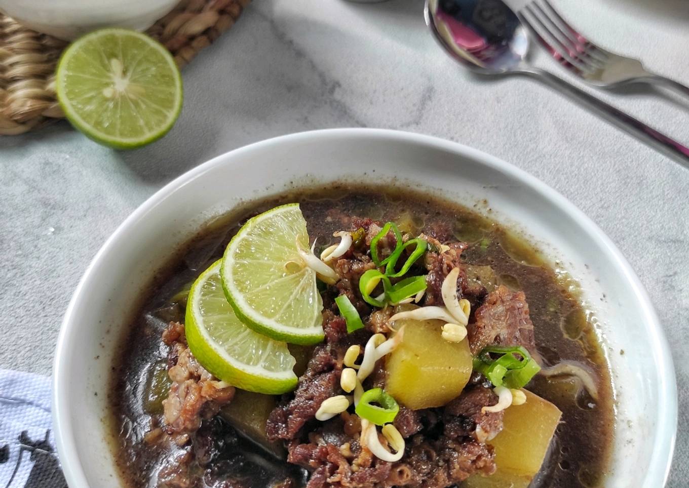 Rawon Tetelan dan Labu Siam