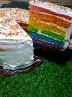 Foto resep Rainbow cake kukus